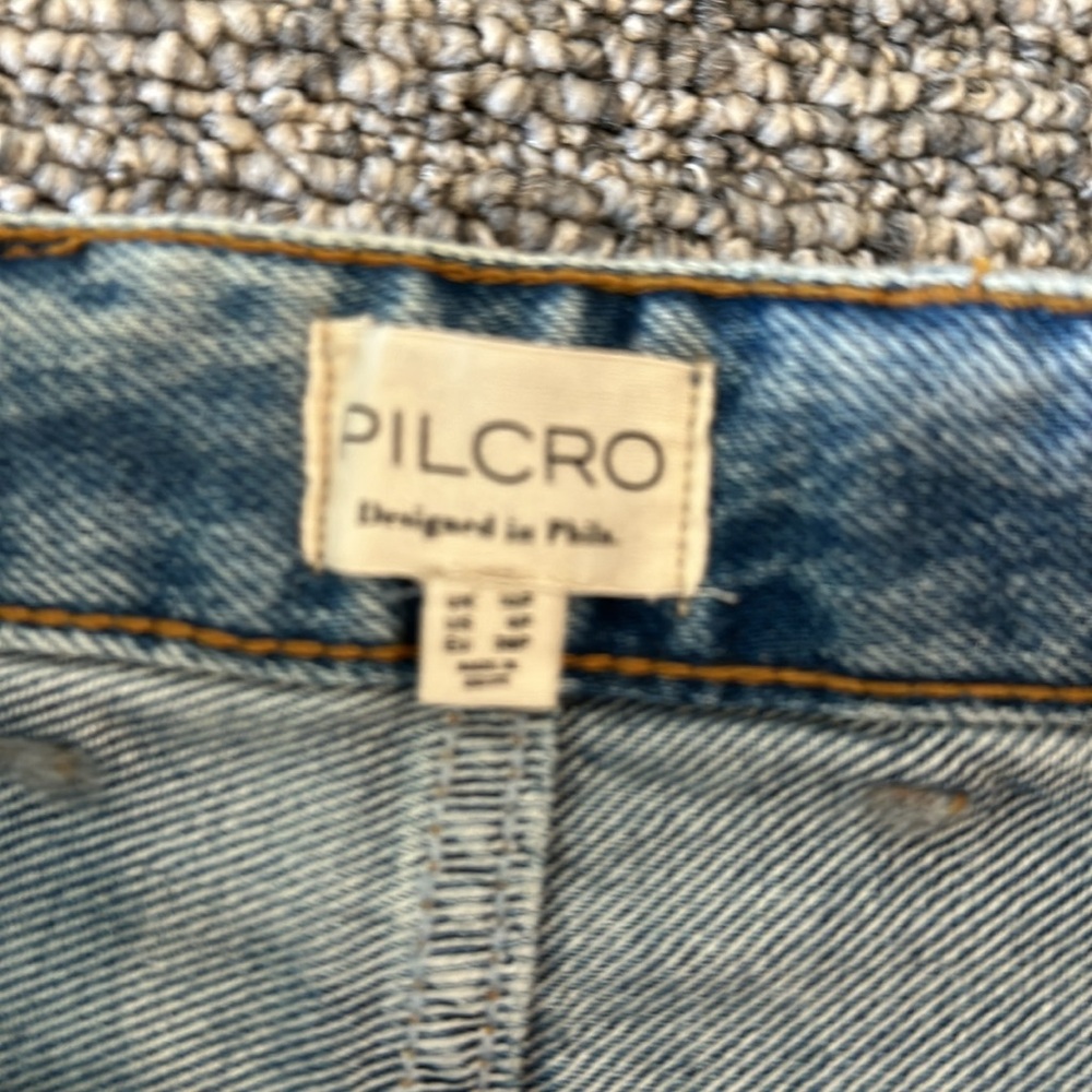 NWT Anthropologie Petite Pilcro The Madi Slit Front Denim Skirt Sz 6P - Picture 8 of 15